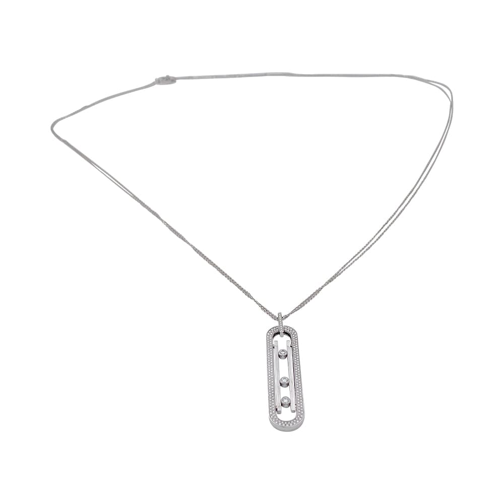 Sautoir Messika, “Move 10th anniversary”, or blanc, diamants. 3