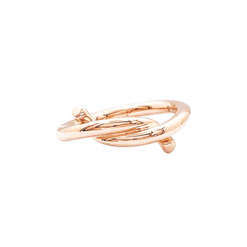 Bague Cartier, "Entrelacé", or rose.  1