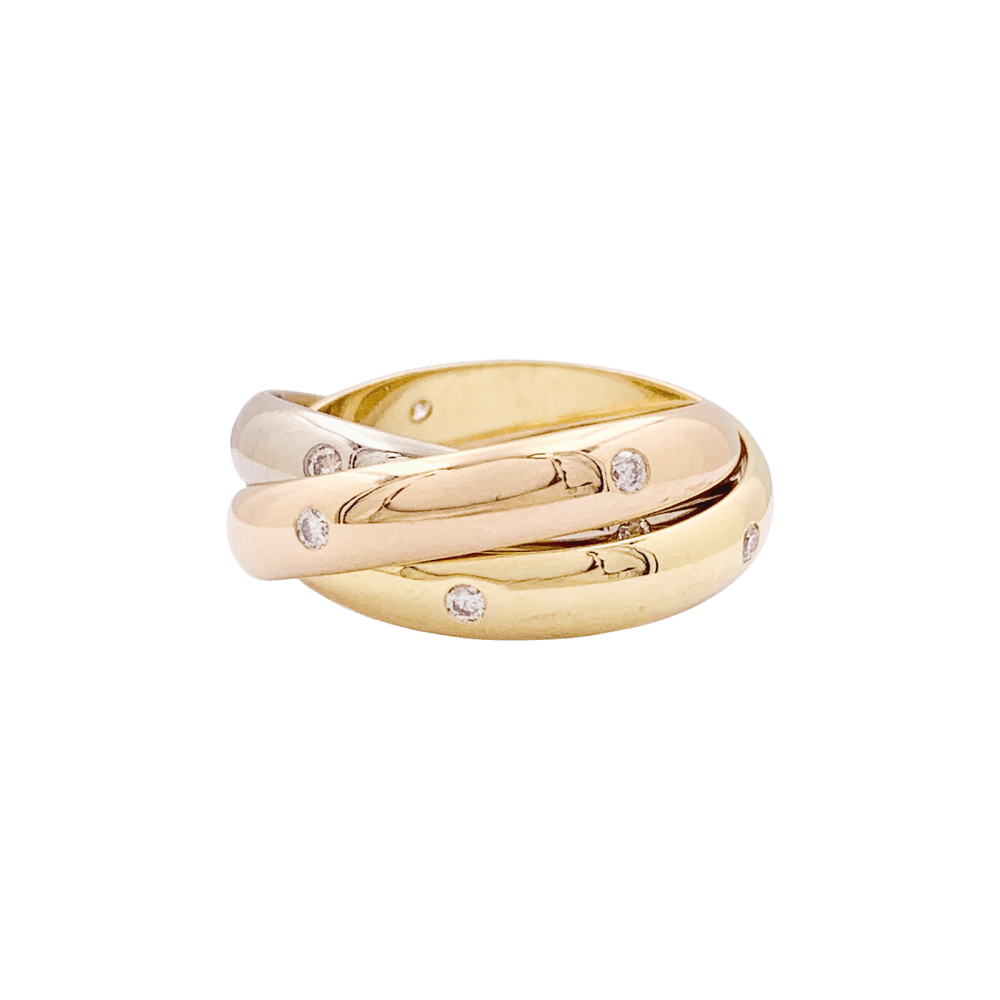 Bague Cartier, "Constellation", trois ors et diamants. 1