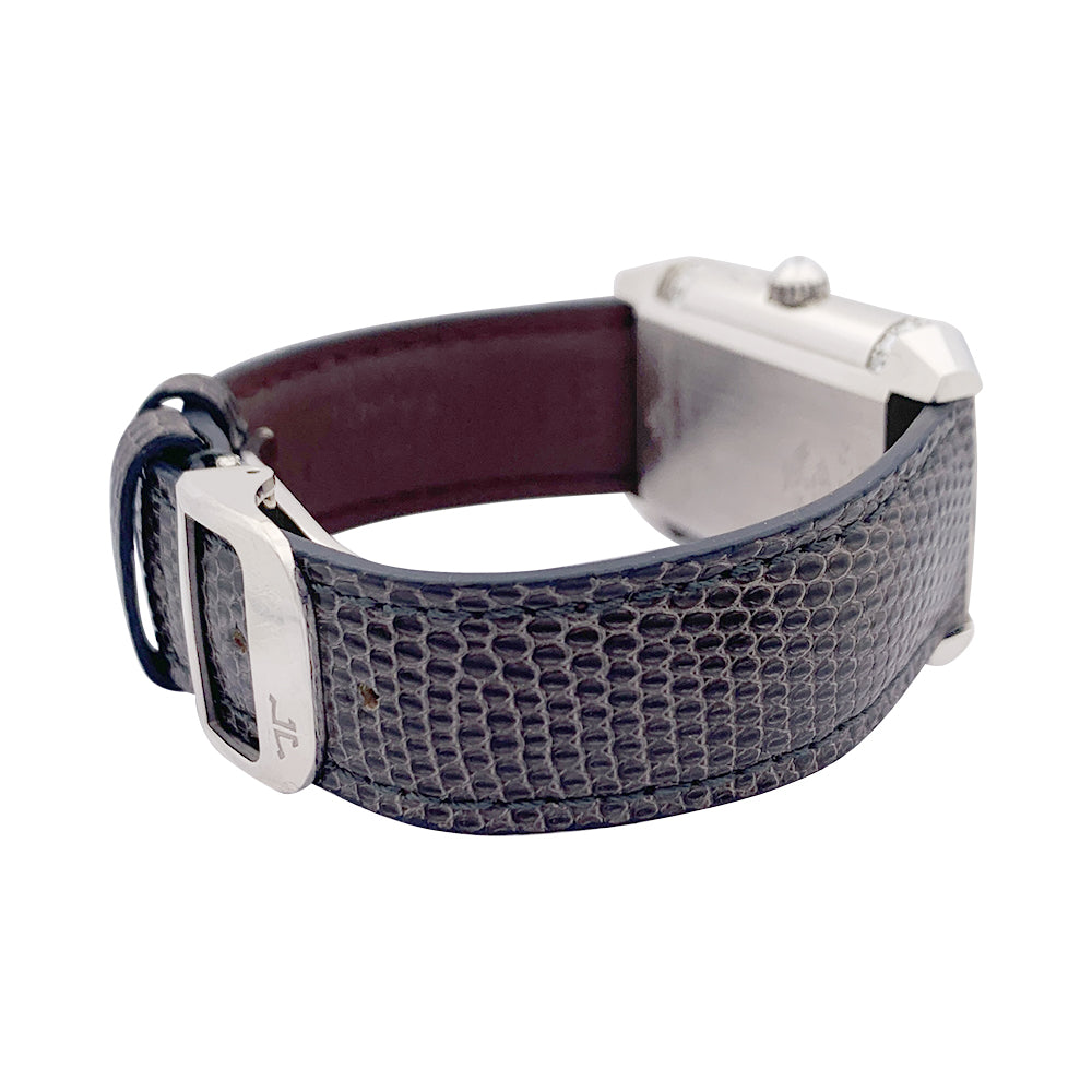 Montre Jaeger-LeCoultre, "Reverso Duetto", en or blanc et diamants. 5