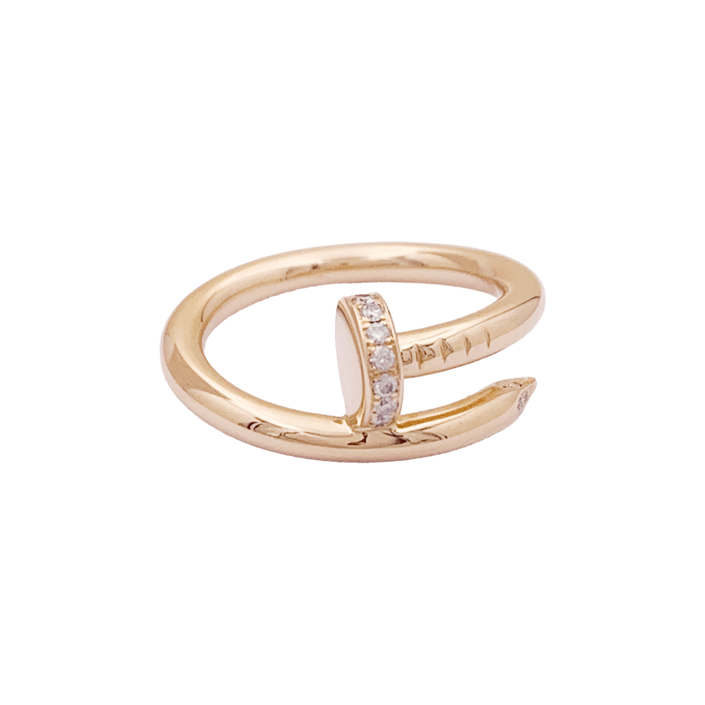Bague Cartier, "Juste un Clou", or rose et diamants. 2
