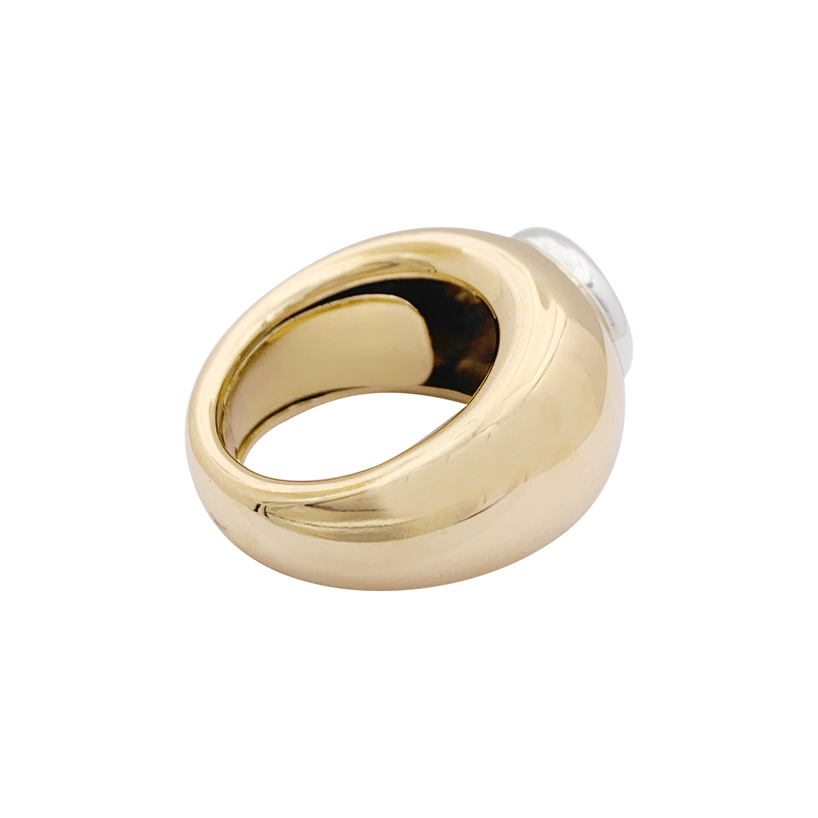 Bague deux ors, diamant 2,02 carats. 3
