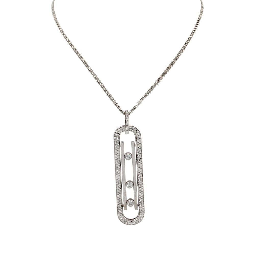 Sautoir Messika, “Move 10th anniversary”, or blanc, diamants. 6