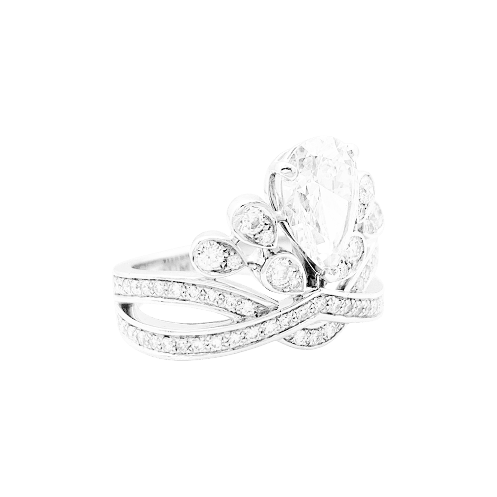 Bague Chaumet, "Joséphine Aigrette Impériale", platine et diamants.  4