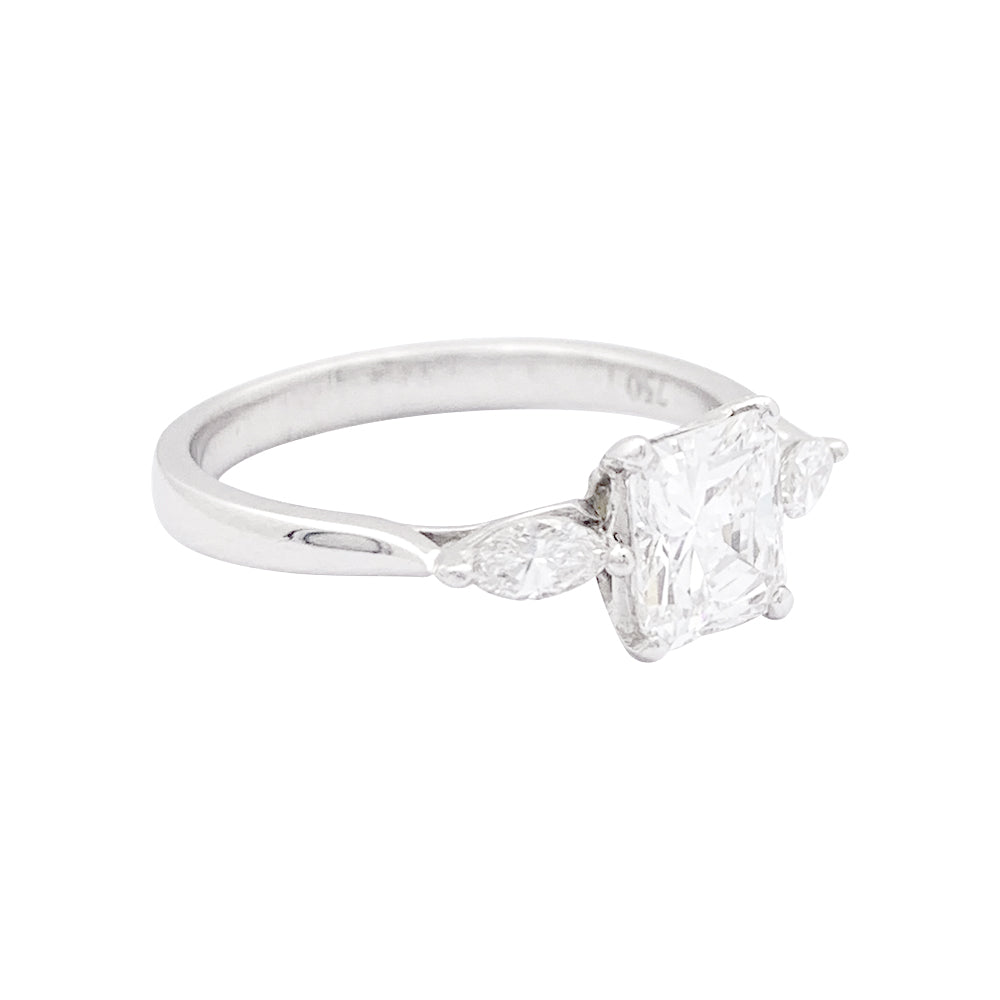 Bague or blanc, diamant 1,08 carat. 4