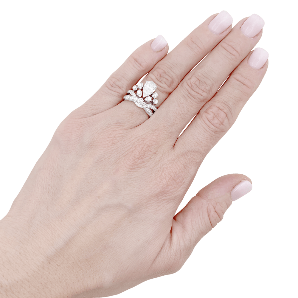 Bague Chaumet, "Joséphine Aigrette Impériale", platine et diamants.  6