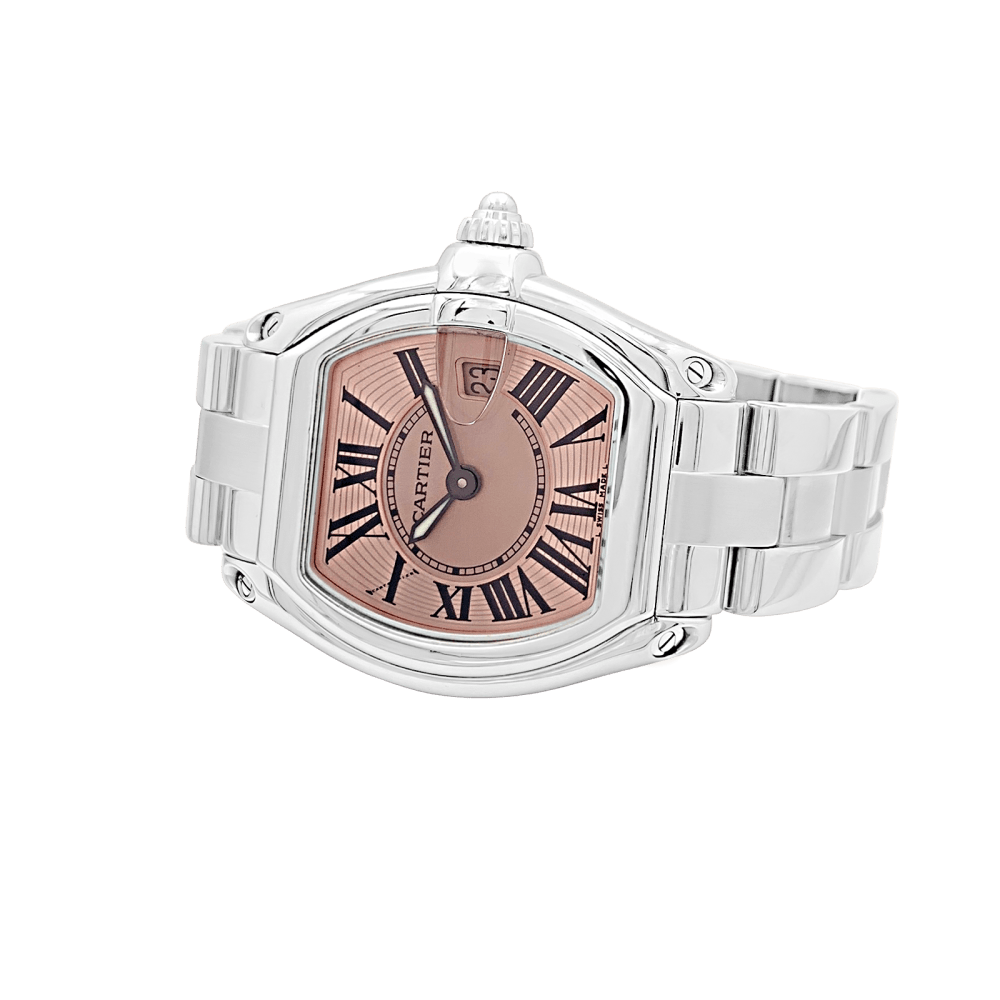 Montre Cartier, "Roadster", acier.  2