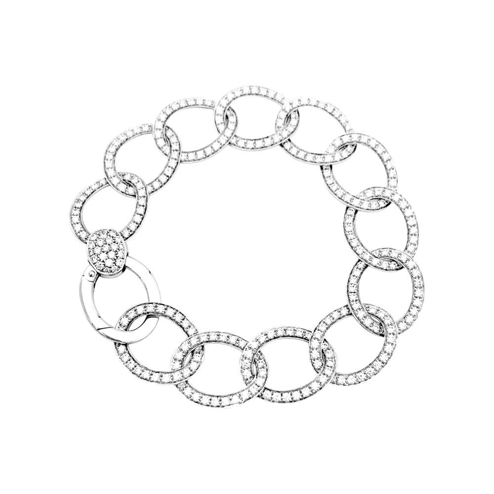Bracelet Pomellato, "Brera", or blanc et diamants.  1