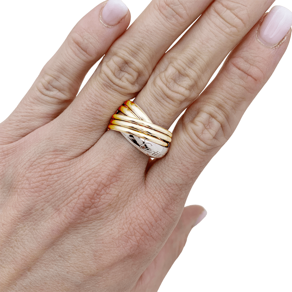 Bague Cartier, "Trinity", 3 tons d'or.  6