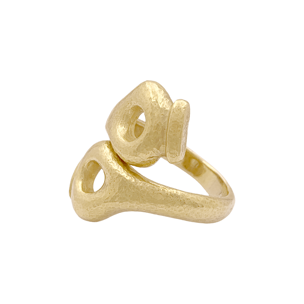 Bague Lalaounis, « Mesopotamia » en or jaune martelée. 2