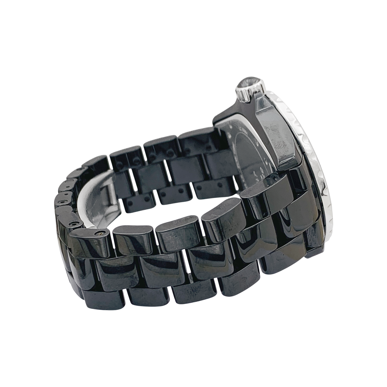 Montre Chanel, "J12", céramique noire, acier. 7