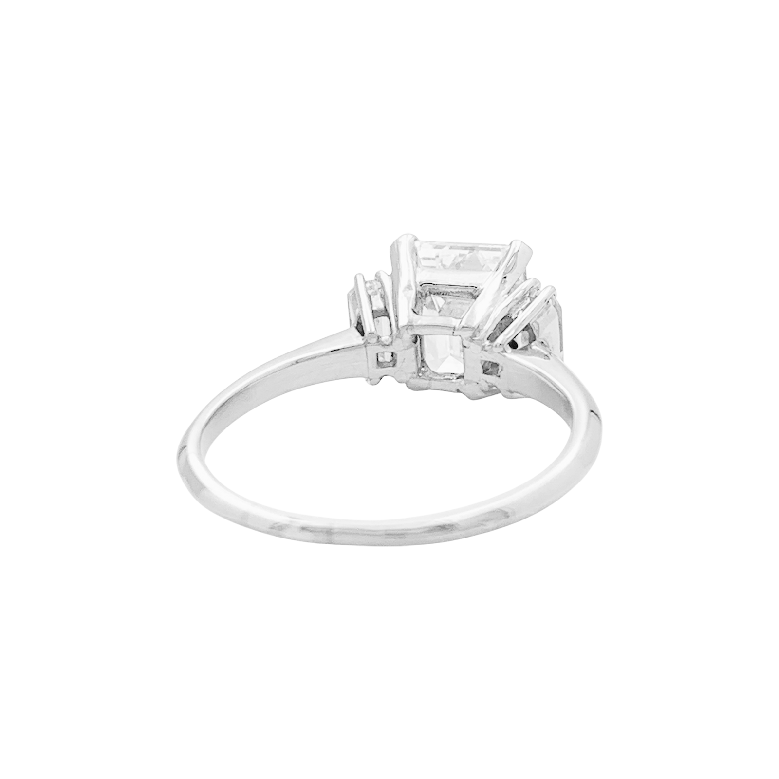 Solitaire en or blanc, diamant 1,92 cts.  3