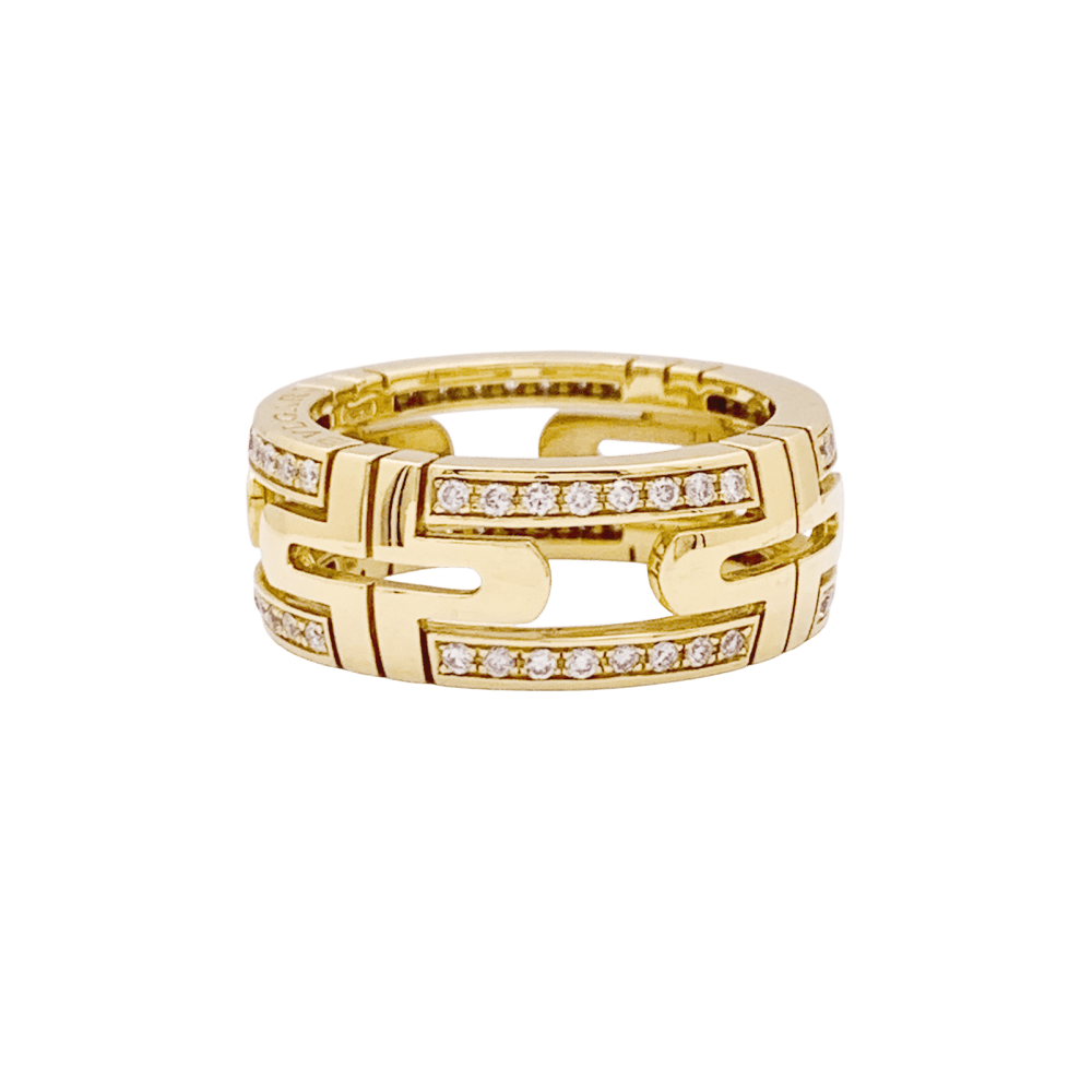 Bague Bulgari, "Parentesi", or jaune et diamants.  1