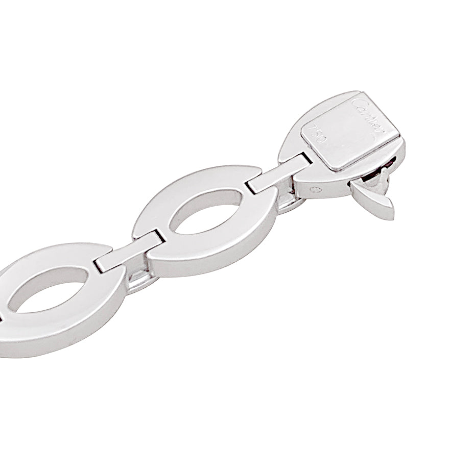 Bracelet Cartier "Diadéa" or blanc, diamants. 5