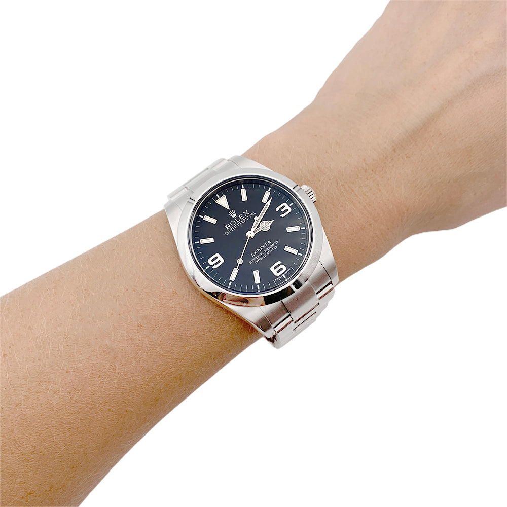 Montre Rolex Oyster Perpetual Explore, acier et cadran noir 1