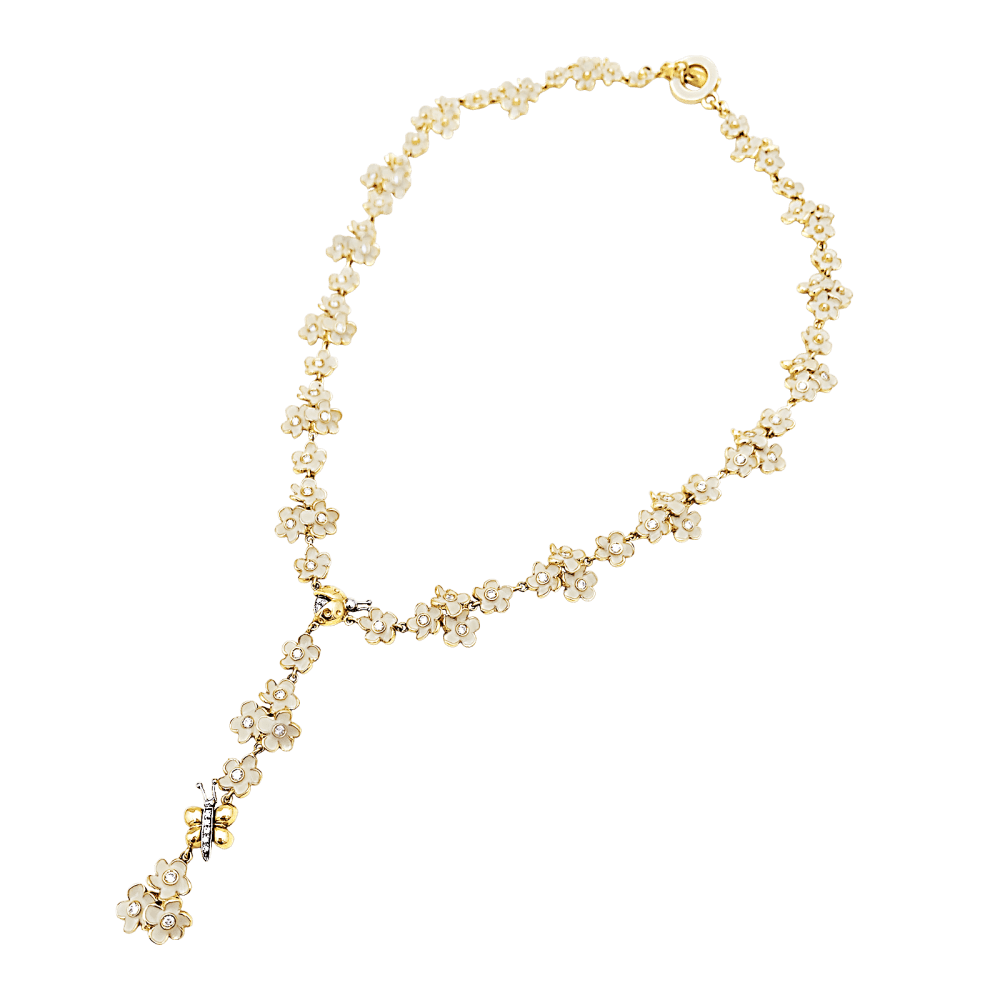 Collier Roberto Coin, émail, diamants.  2