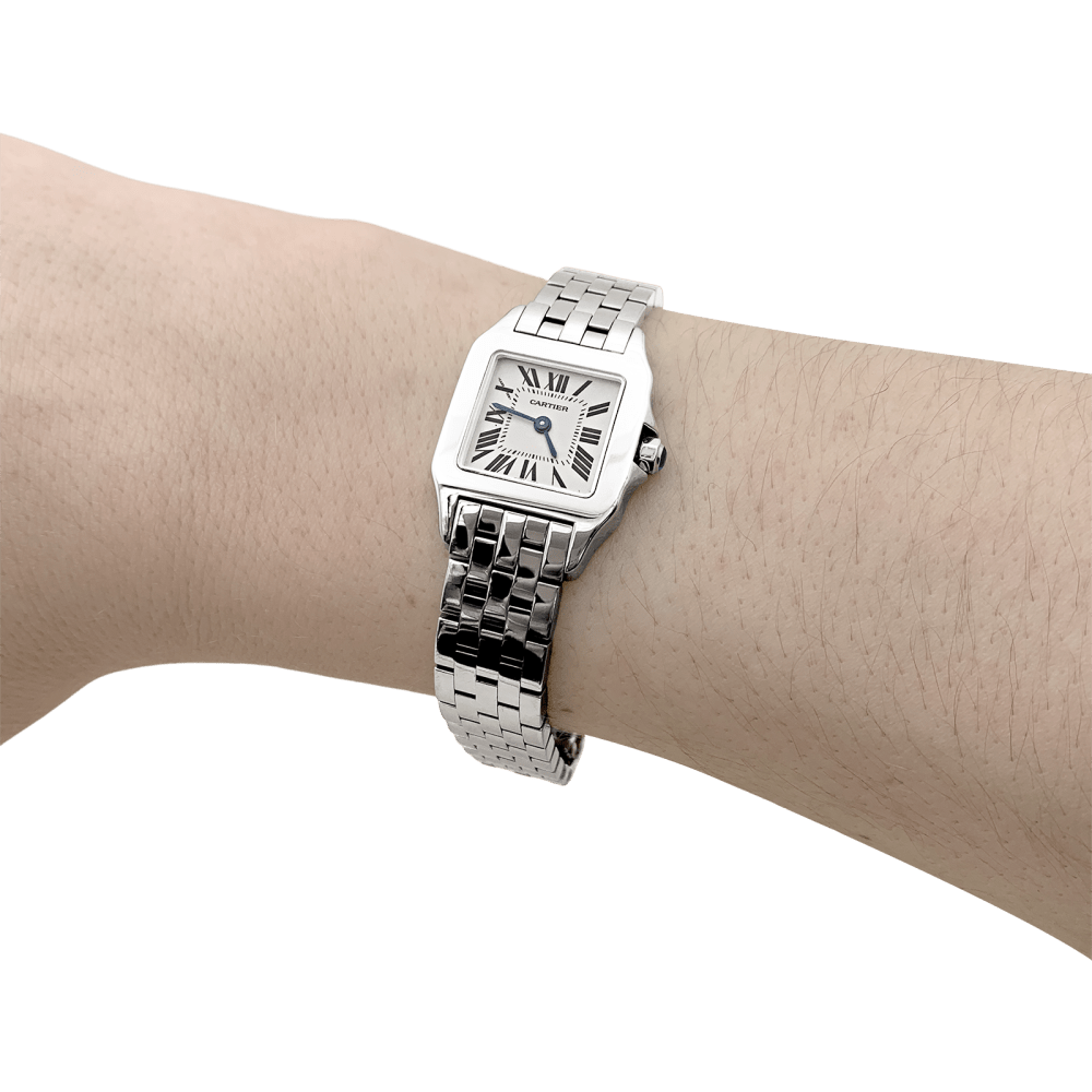 Montre Cartier, "Santos Demoiselle" en acier.  6
