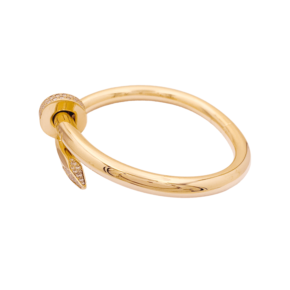Bracelet Cartier, "Juste un clou", or jaune, diamants. 2