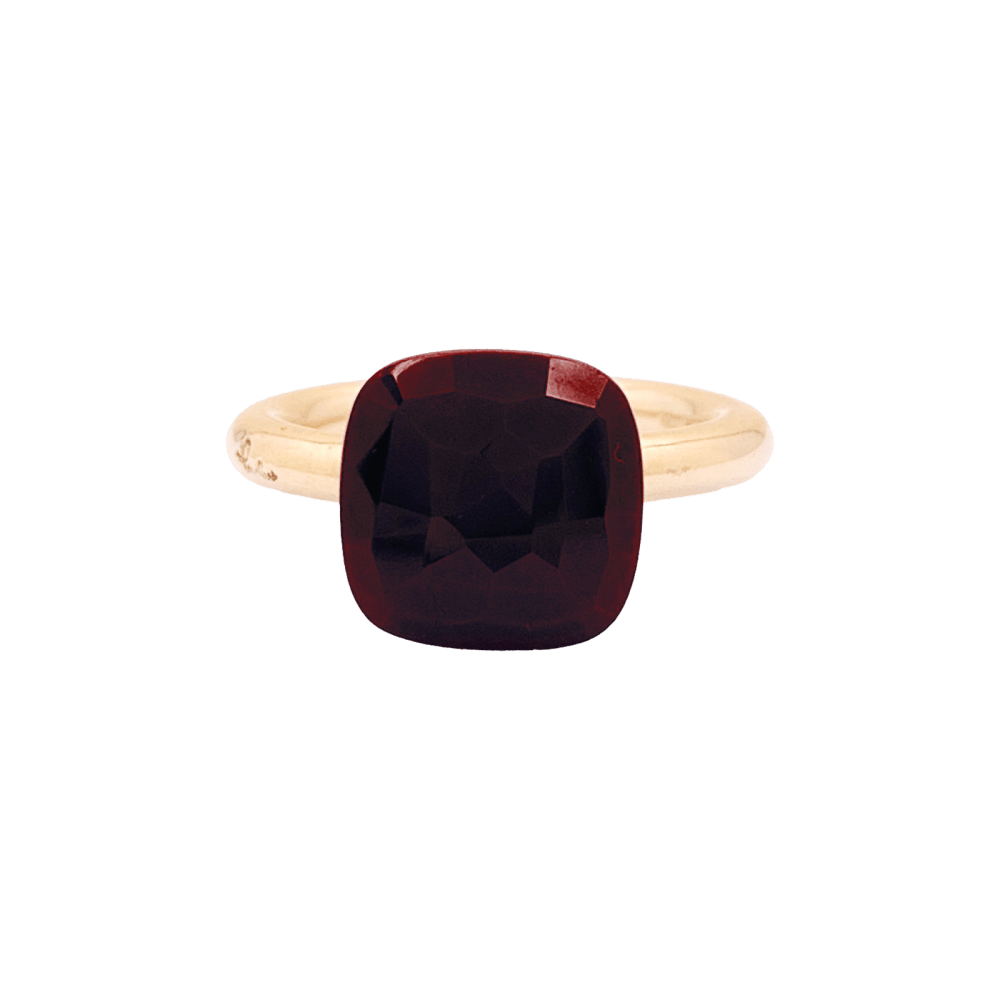 Bague Pomellato, collection "Nudo Classic", or rose et grenat. 1