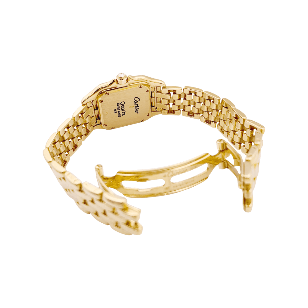 Montre Femme CARTIER Panthère, or jaune, diamants. 2