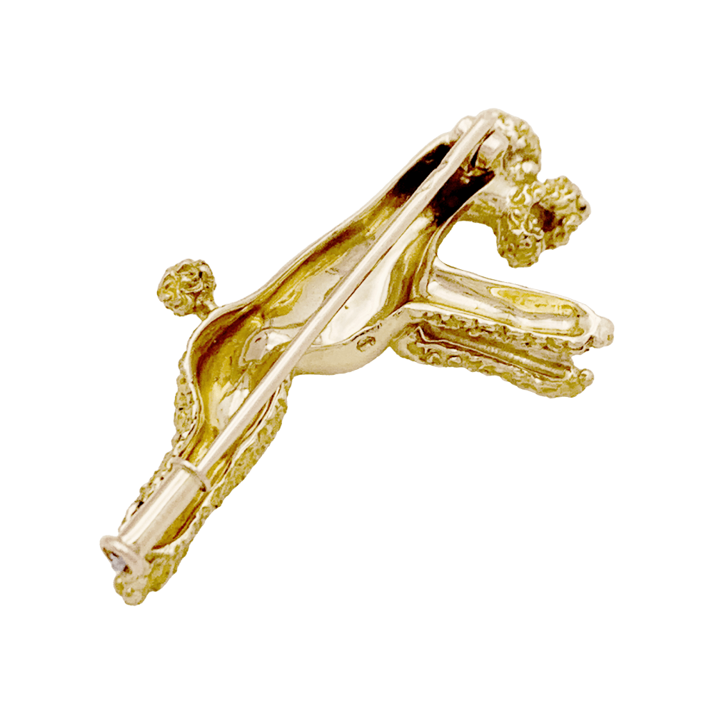 Broche Vintage "Chien" or jaune. 3