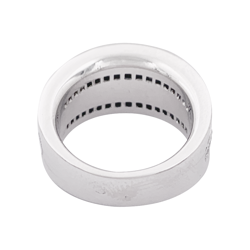 Bague Cartier "Barrette" or blanc, diamants. 5