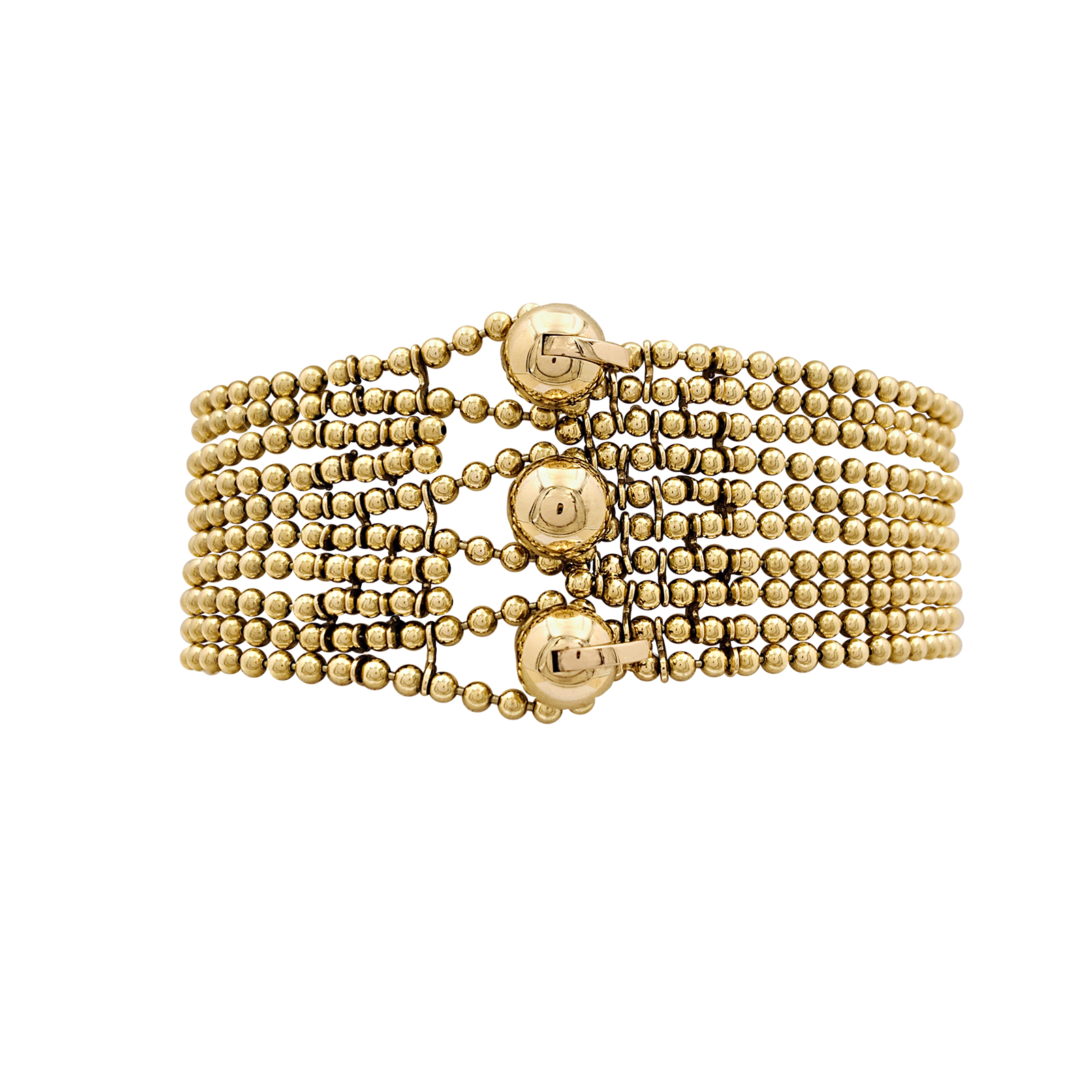 Bracelet Cartier modèle Draperie en or jaune. 1