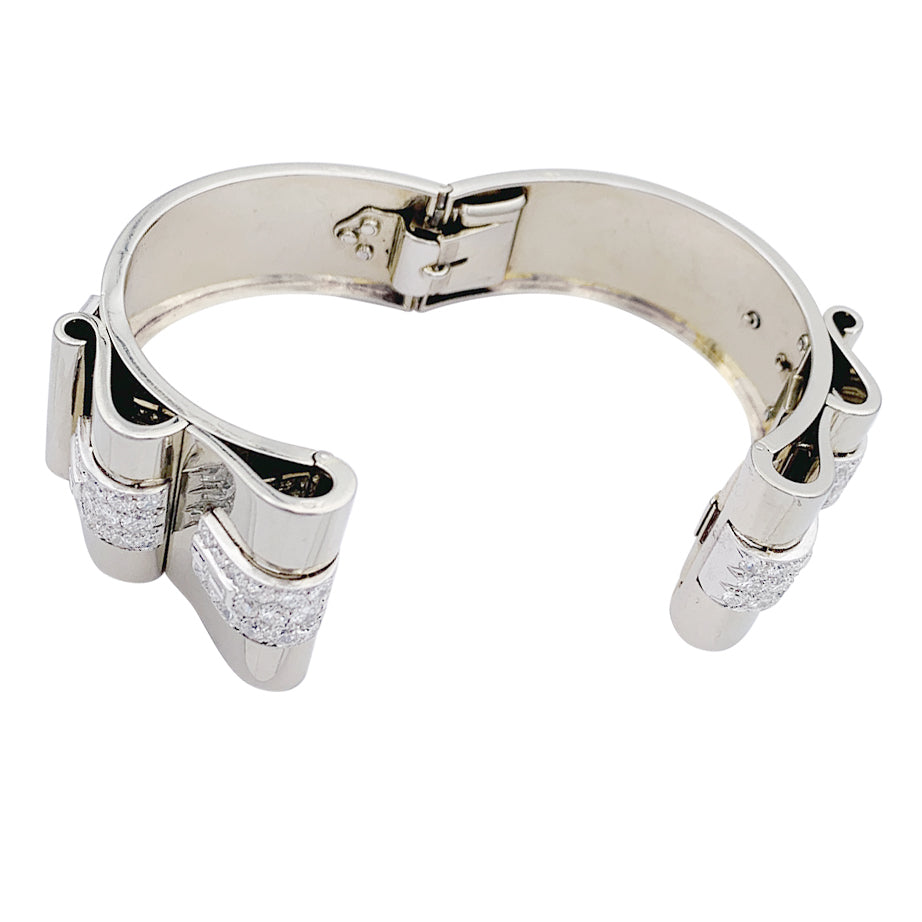 Bracelet Art Déco René Boivin, platine, or blanc, diamants. 2