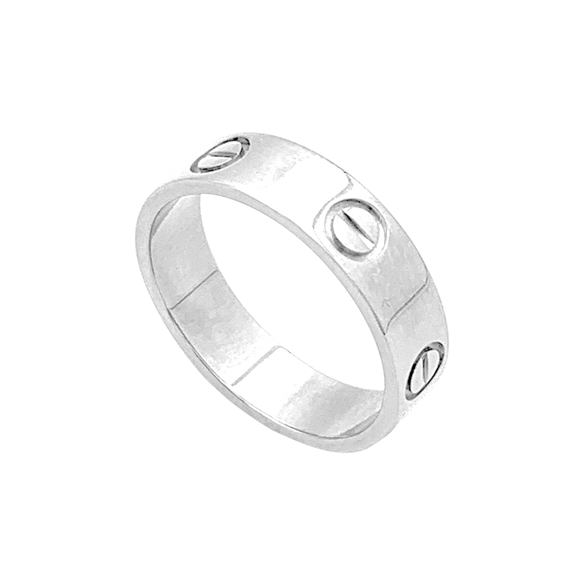Bague Cartier "Love Classique", or blanc.   4