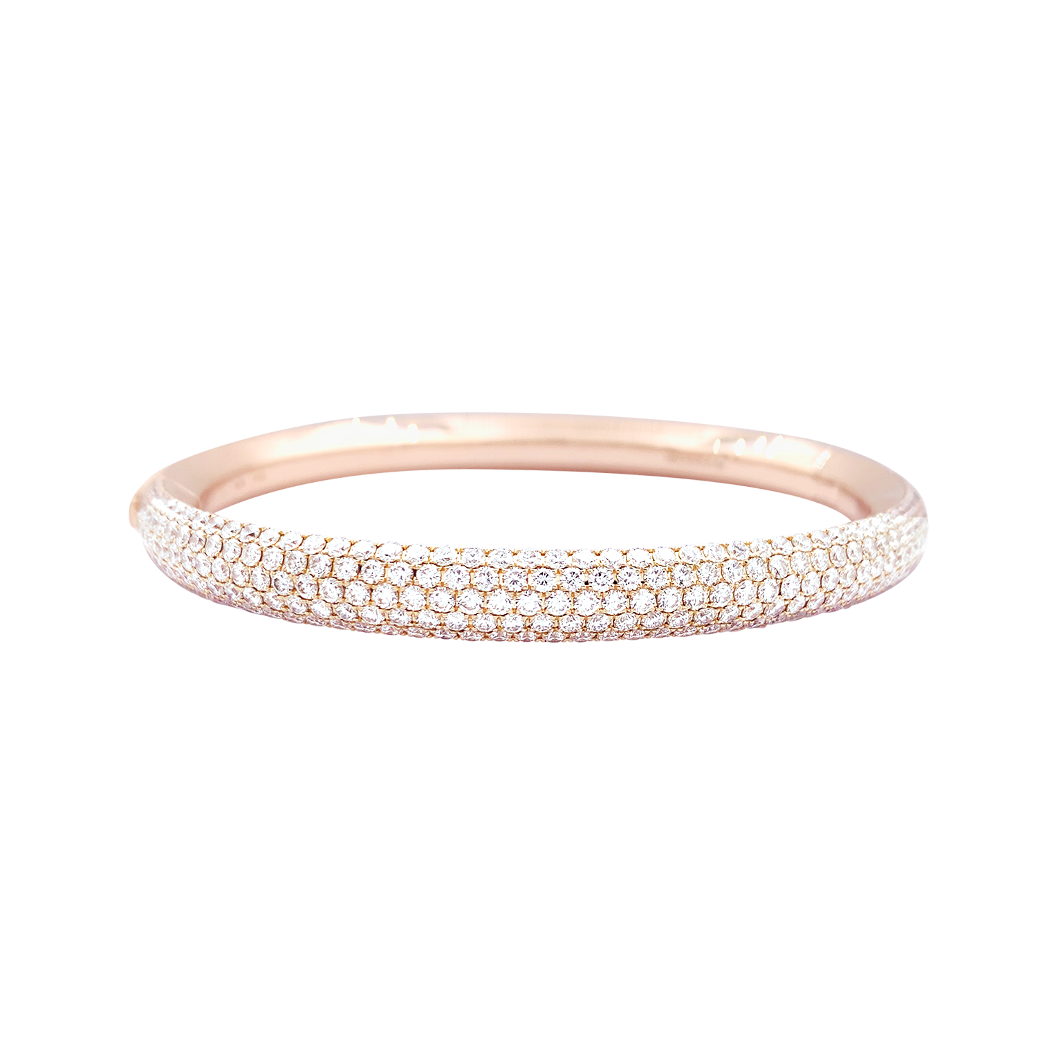 Bracelet Messika "Divine Enigma" or rose, diamants. 3