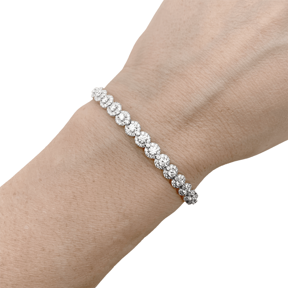 Bracelet Messika,"Joy Diamond Halo", diamants, or blanc.  2