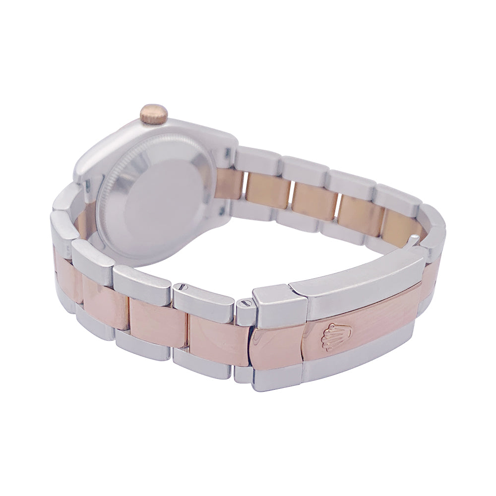 Montre Rolex "Datejust" acier, or rose, diamants, nacre rose. 5