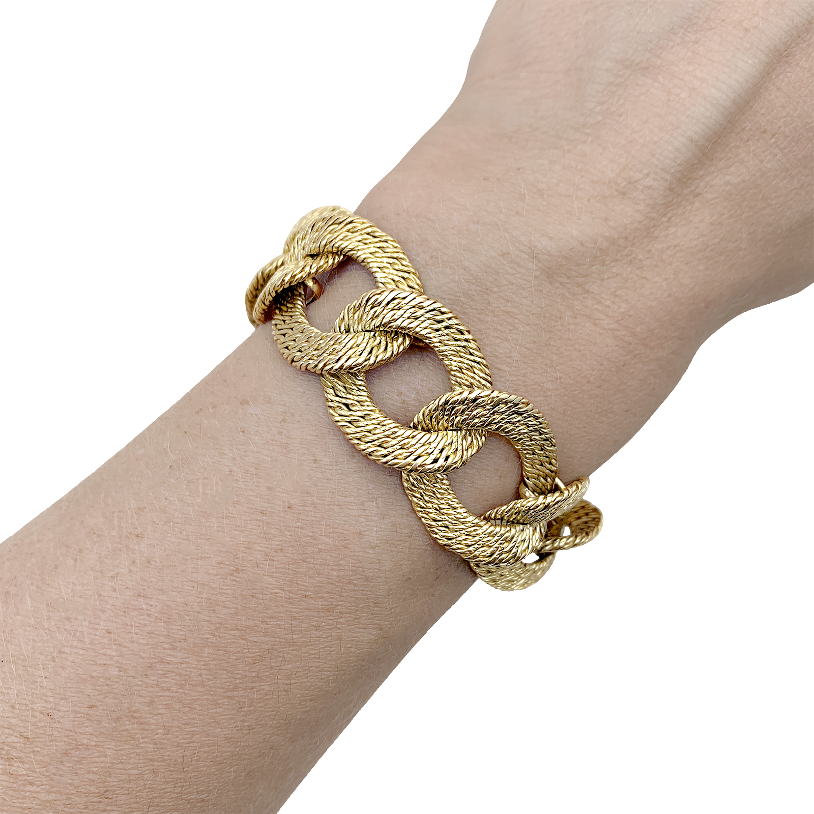 Bracelet Georges Lenfant, maillons "paillettes". 9