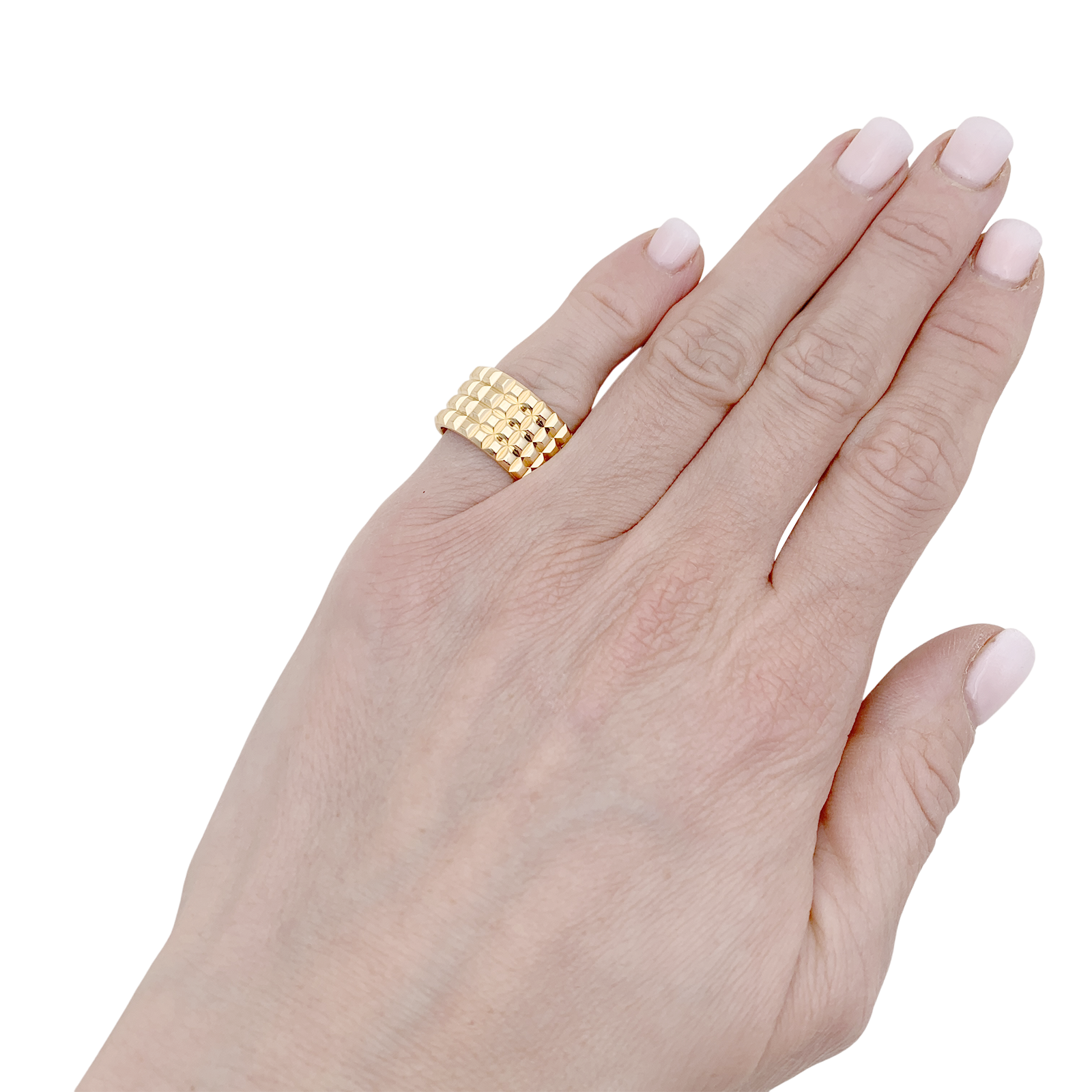 Bague Boucheron "Clou de Paris" or jaune. 5