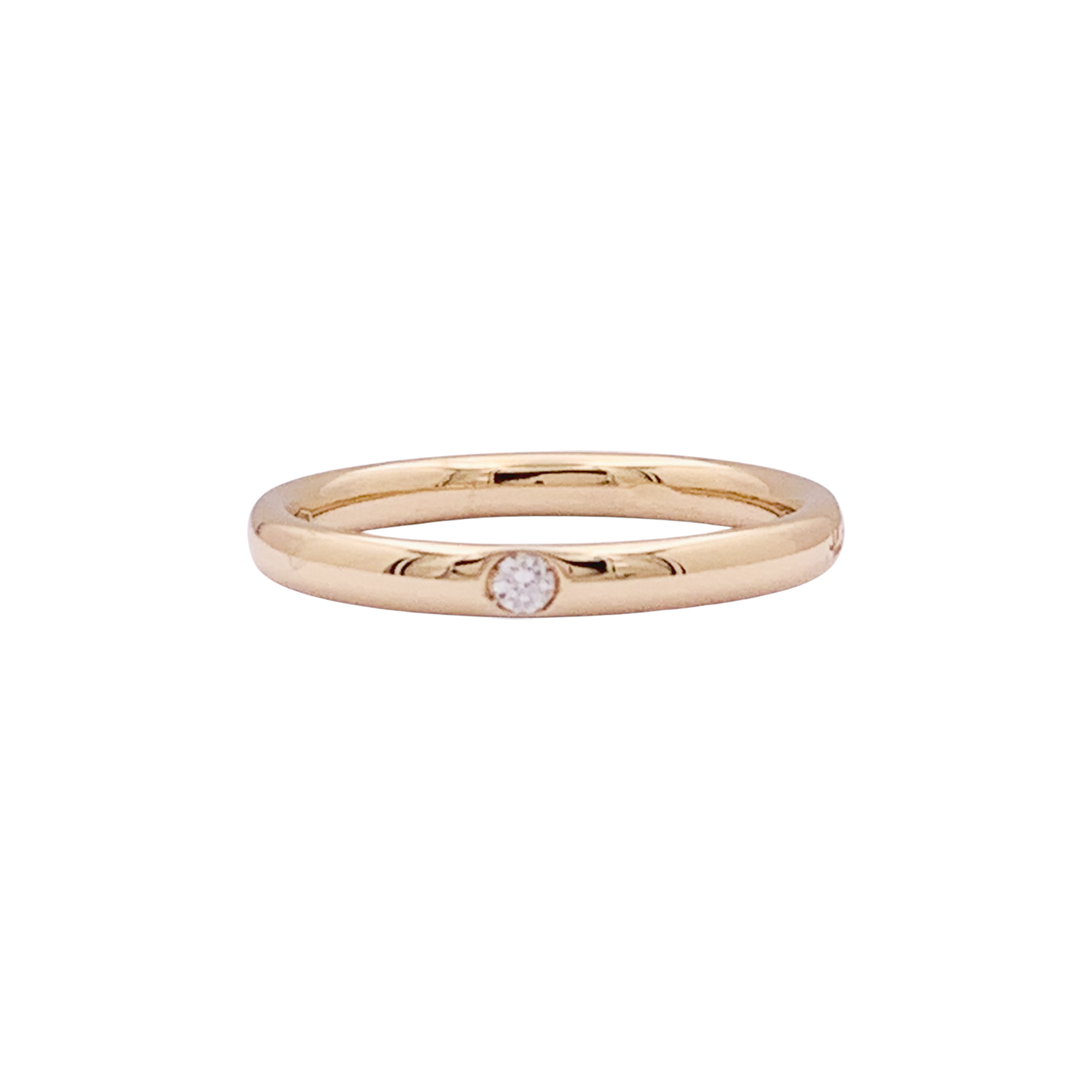 Bague Pomellato, "Lucciole", or rose, diamant. 1
