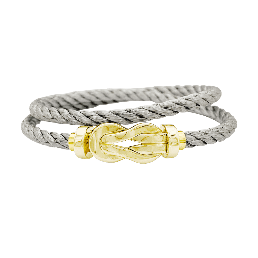 Bracelet Fred, "Chance infinie", or rose et acier. 1