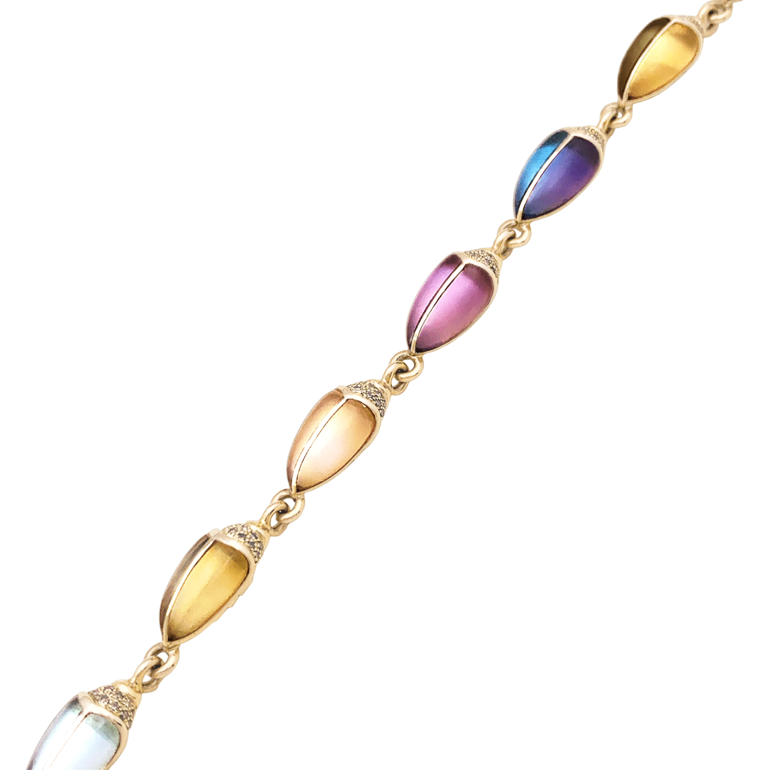 Bracelet Bibi Van Der Velden , «Mini Scarab Opal Eternity», or rose, pierres de couleurs.  3