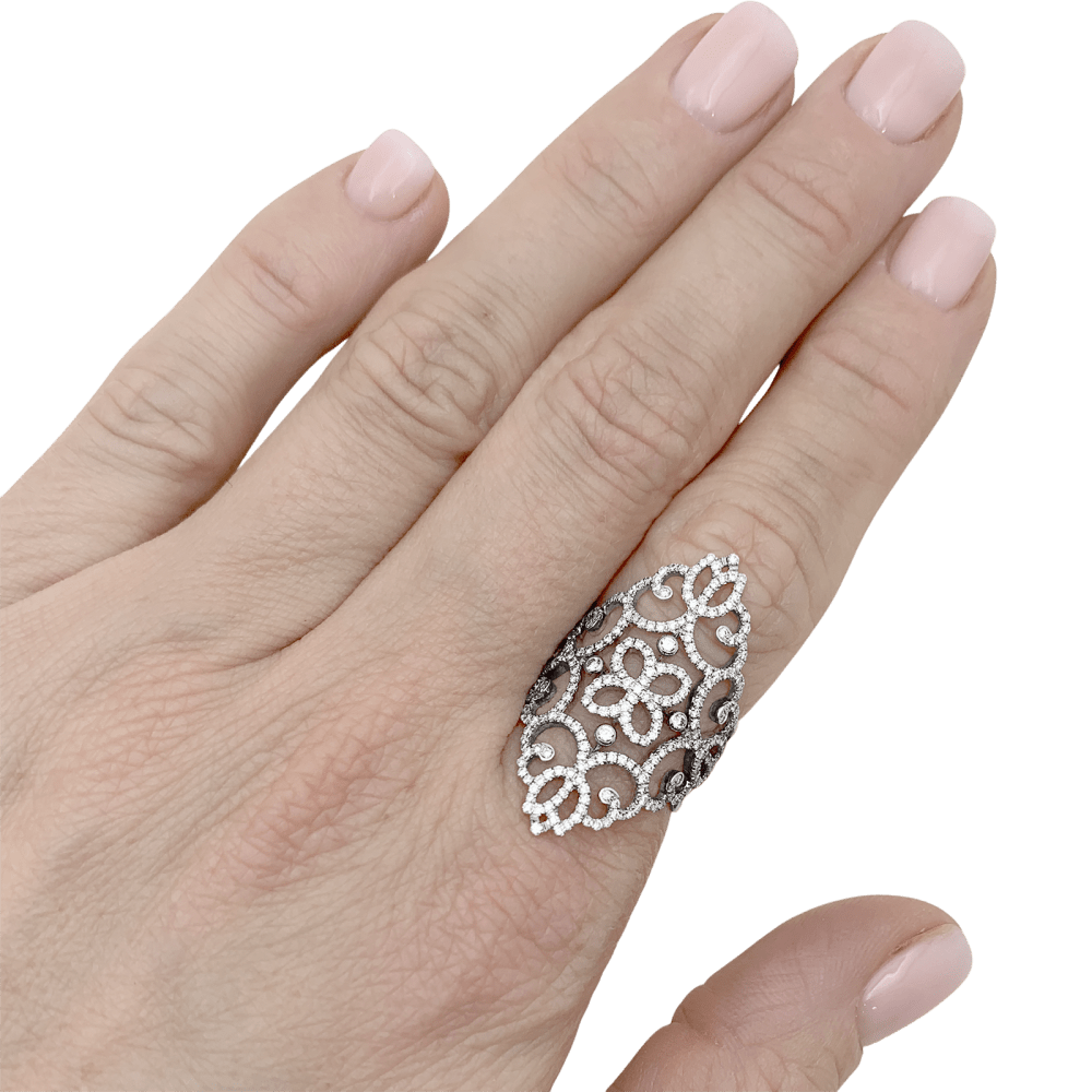 Bague Messika, "Eden", or blanc, diamants.  7