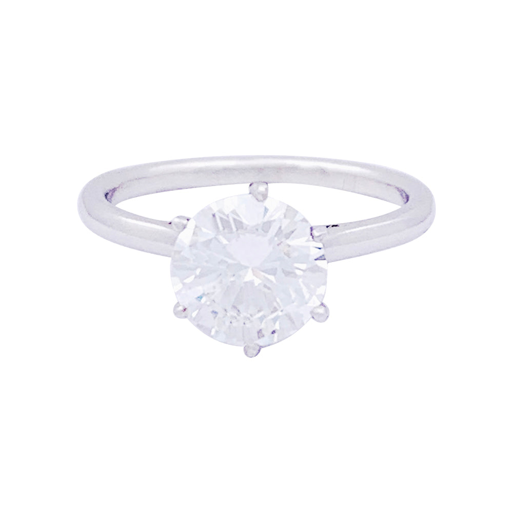 Solitaire platine, diamant 1,71 carat. 3