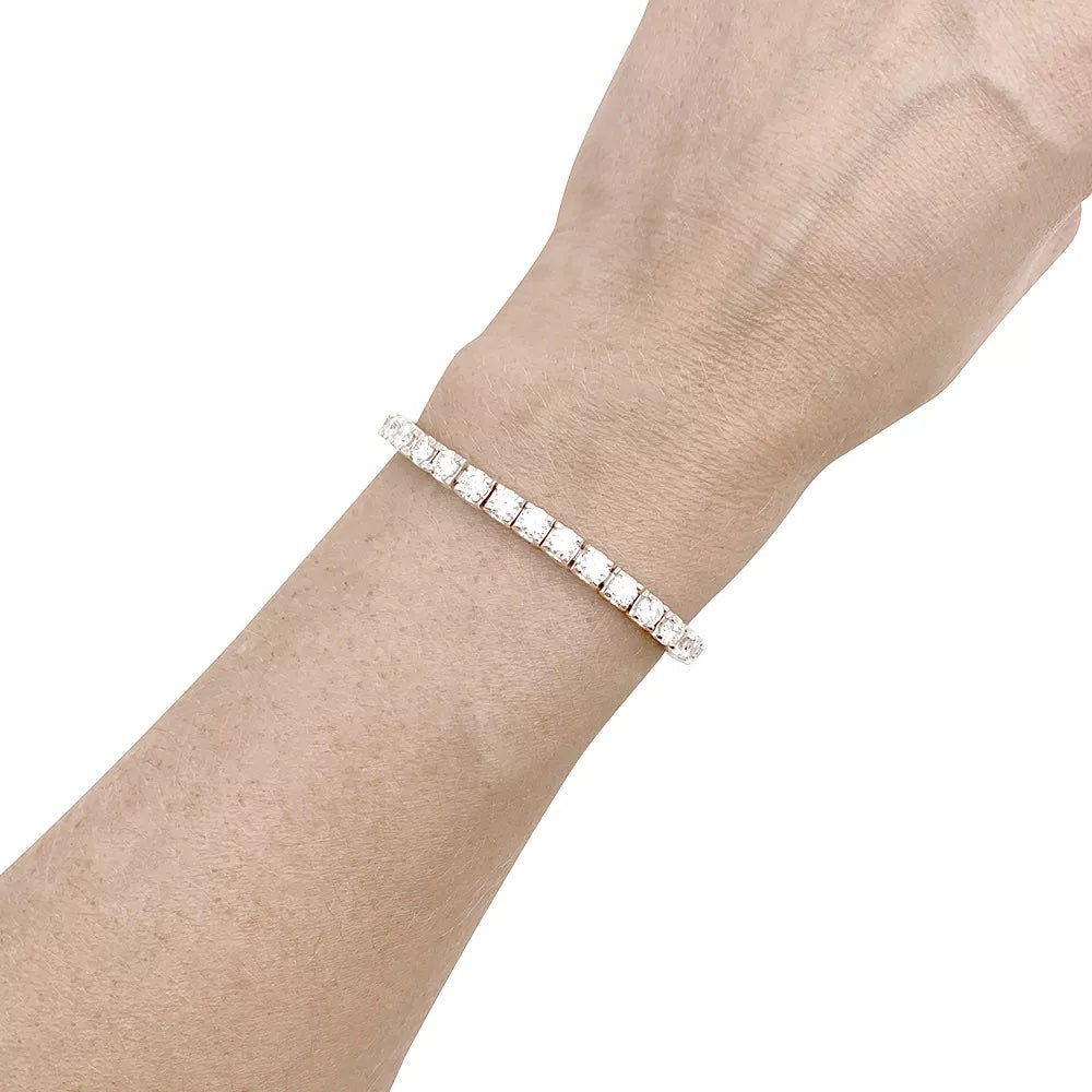 Ligne tennis or blanc diamants. 4