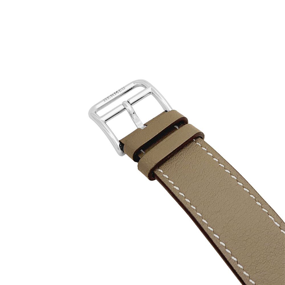 Montre Hermès, "Cape Cod", acier, cuir. 4