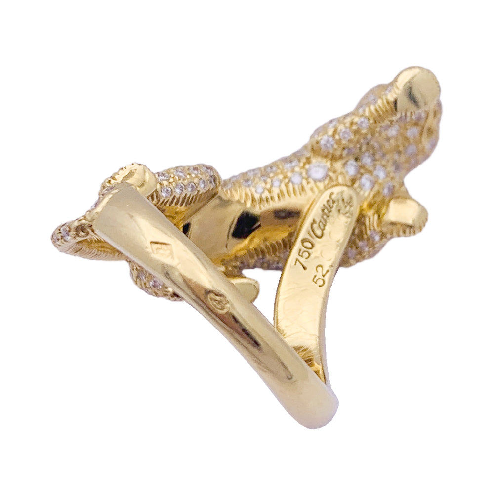 Bague Haute Joaillerie Cartier, "Panthère de Cartier", or jaune, diamants. 7