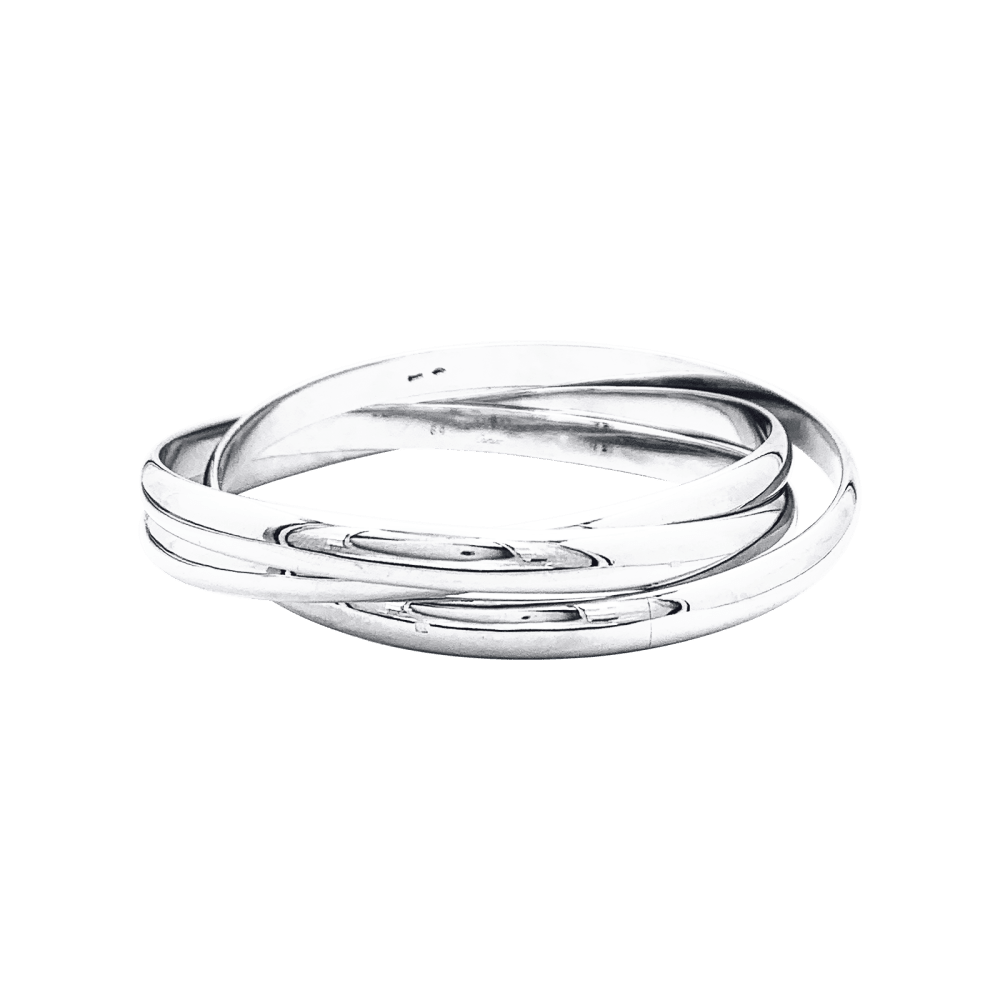 Bracelet Cartier, "Trinity", platine.  3