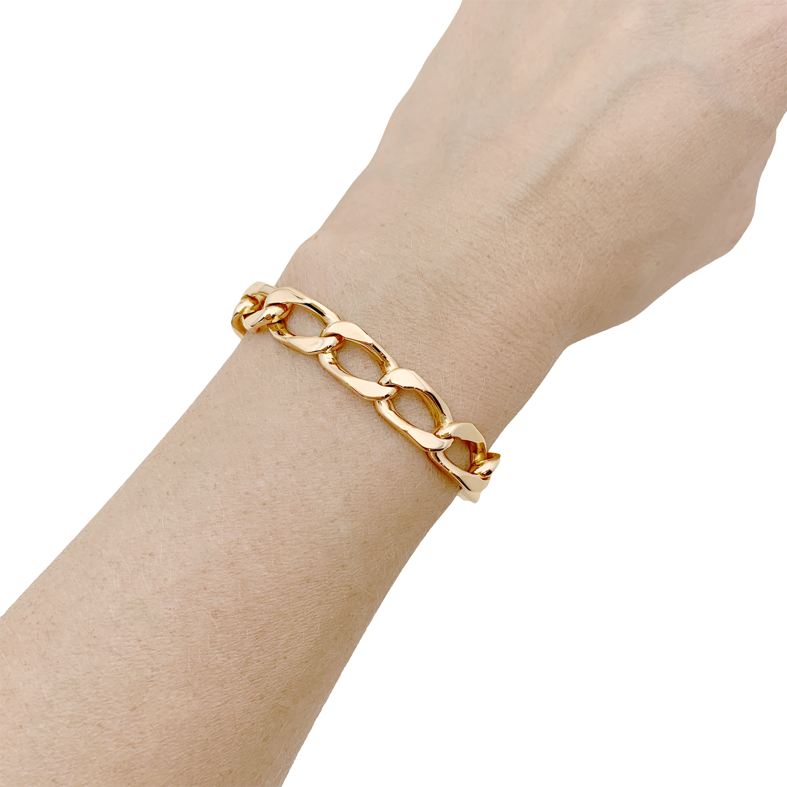 Bracelet gourmette or rose. 5