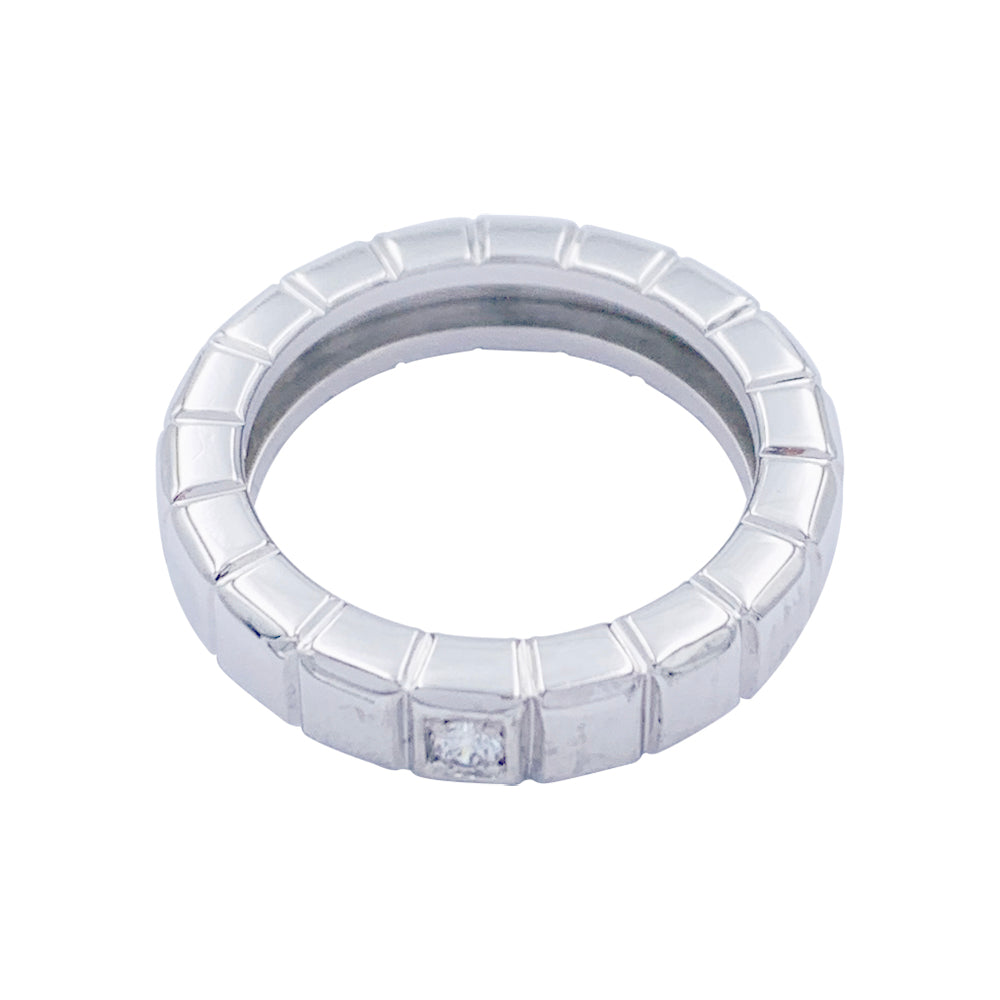 Bague Chopard, "Ice Cube", or blanc, diamant. 1
