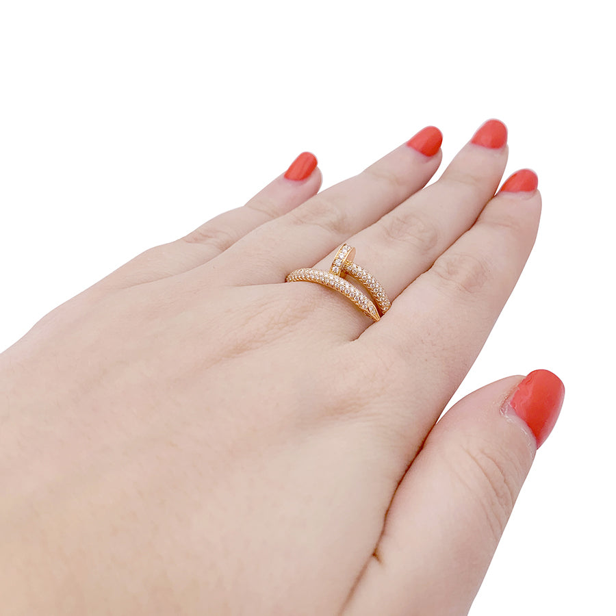 Bague Cartier, "Juste Un Clou", or rose, diamants. 6
