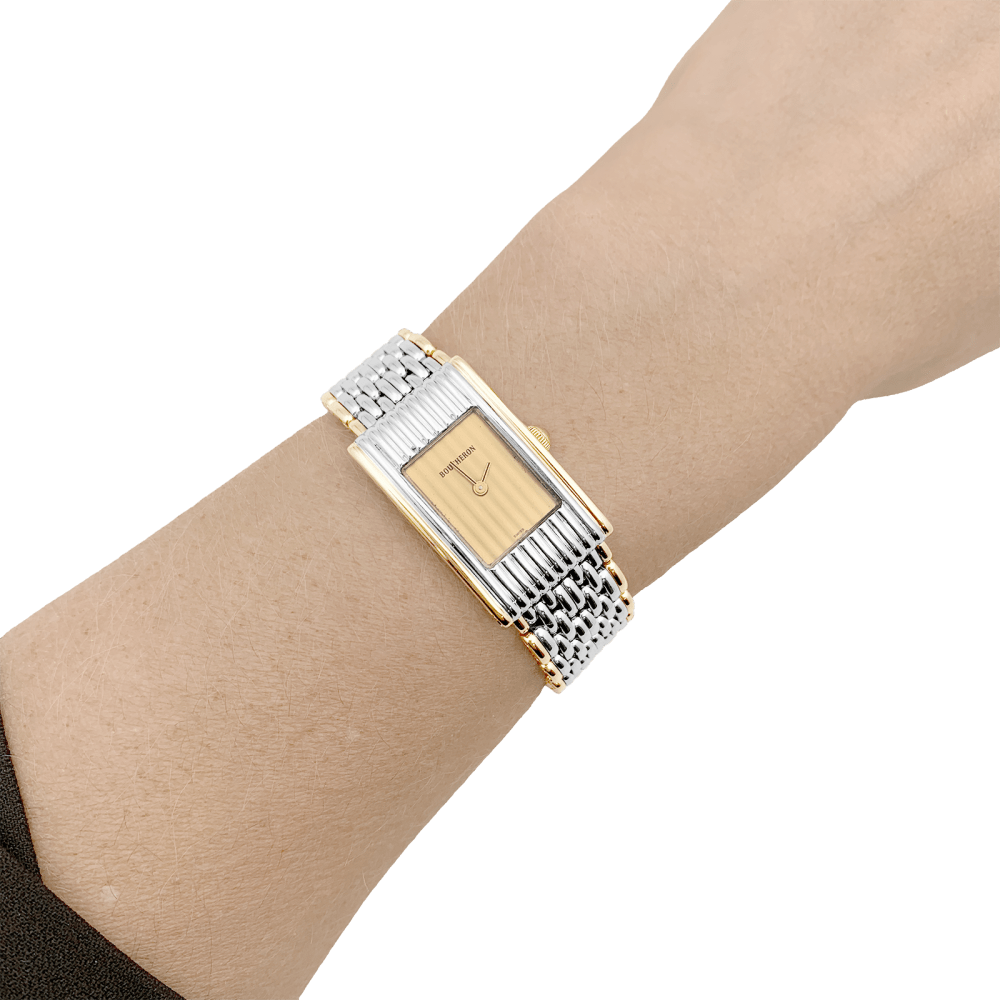 Montre Boucheron, "Reflet", acier et or jaune.  2