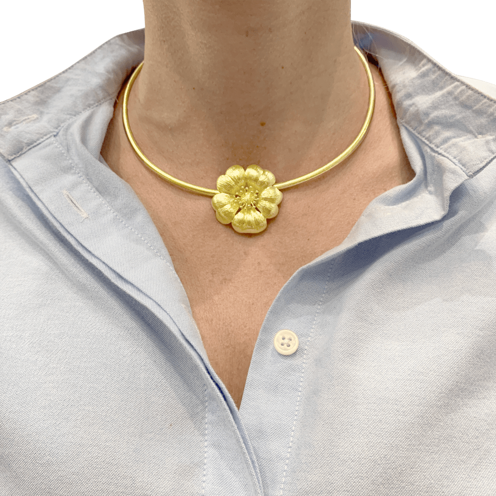 Collier Lalaounis "Fleur" en or jaune.  6