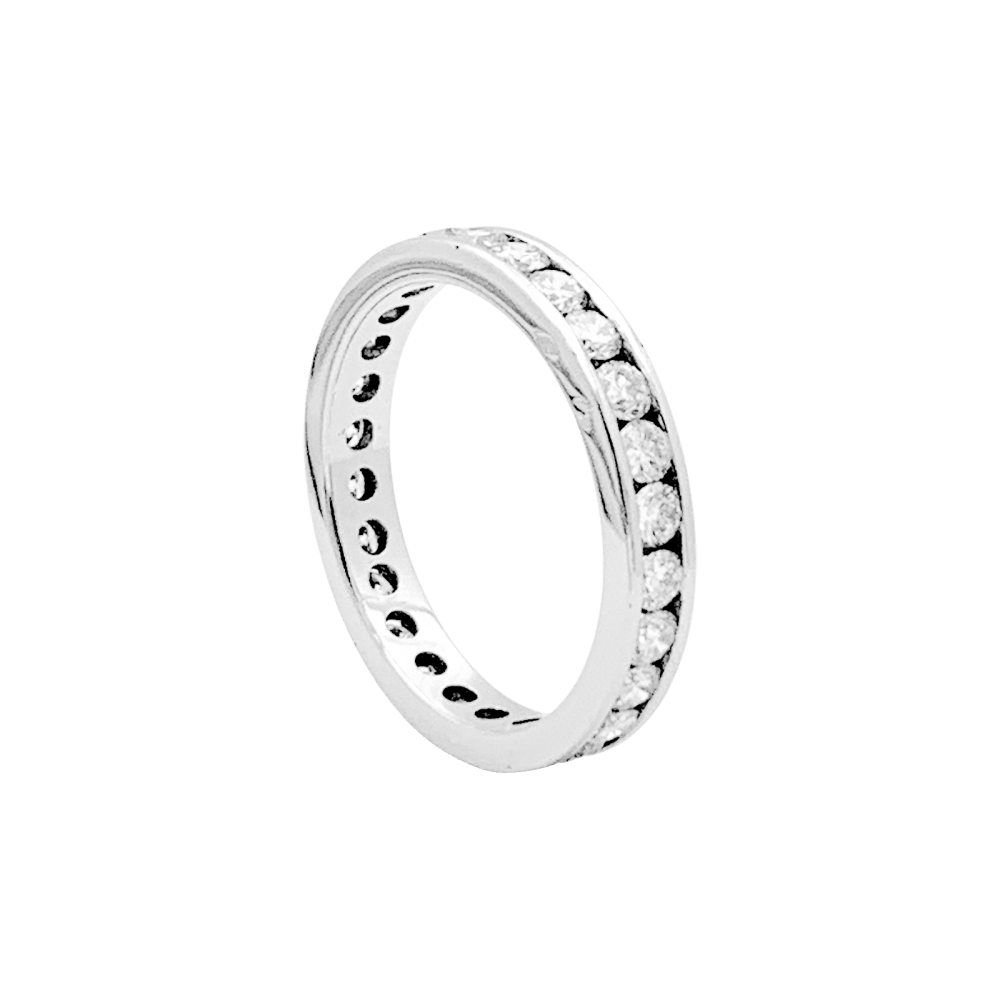 Alliance tour complet platine et diamants.  4