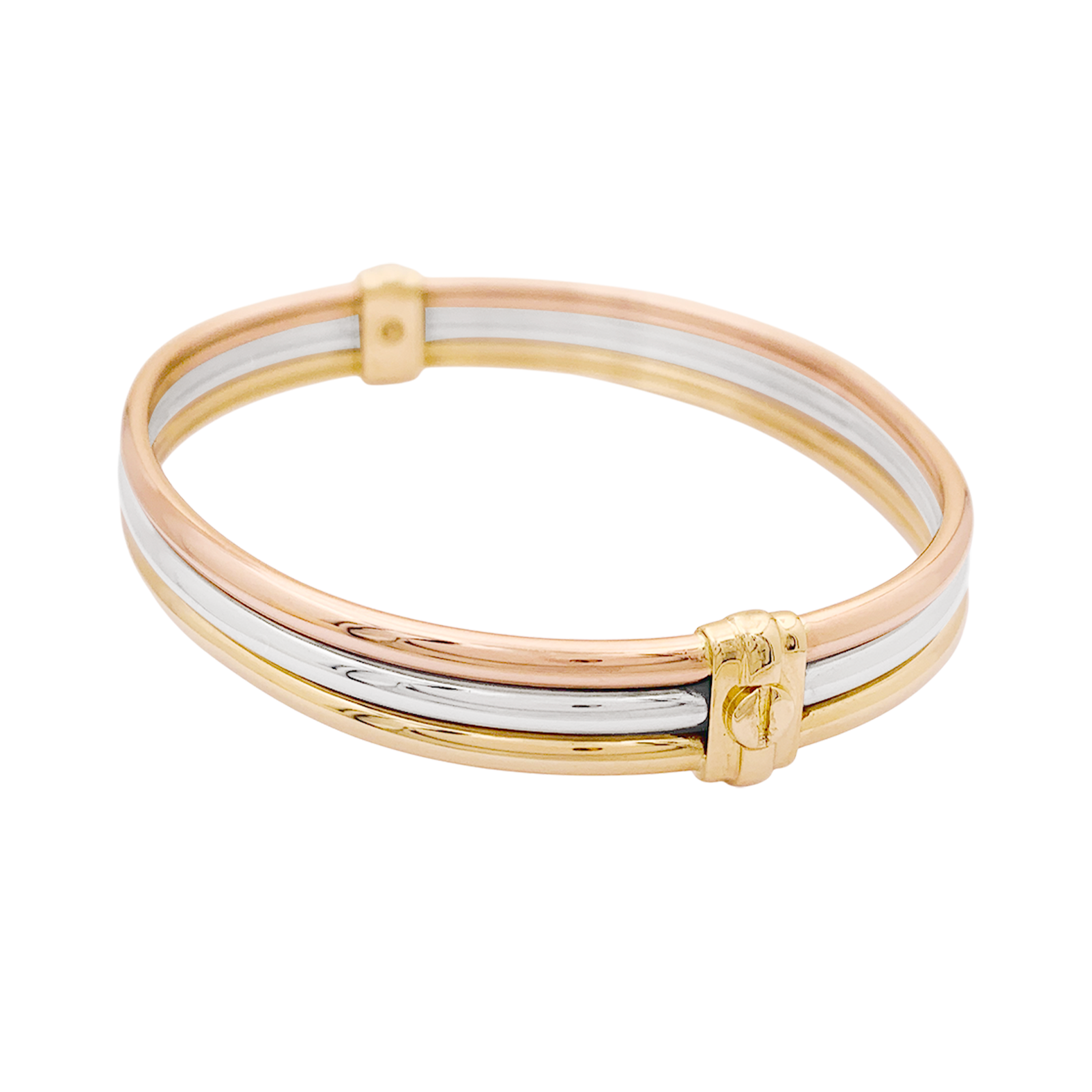 Bracelet vintage Cartier, trois ors. 3